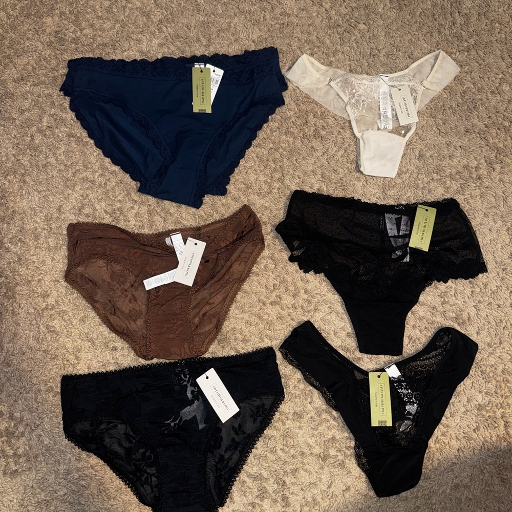 Intimissimi Women's Panties Set - Black, Blue, Brown, Cream (8) SET
